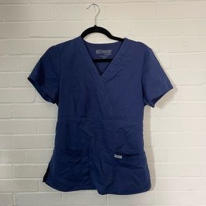 Navy greys anatomy M scrub top